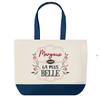 Shopping Bag - PLANETEE - Margaux the Most Beautiful - Blue - Cotton - 40 X 45 Cm