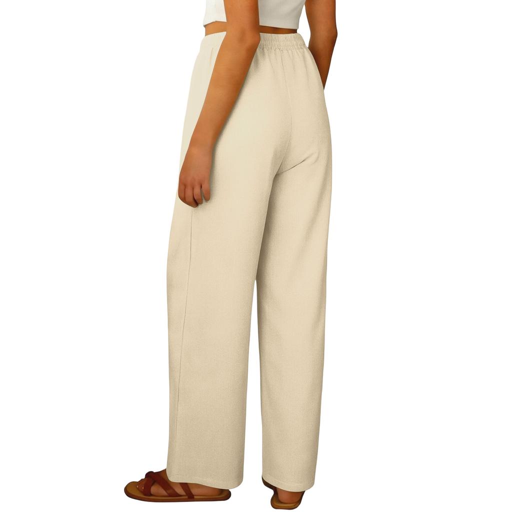 Women'S Sports Fitness Pants Casual Loose Elastic Jogging Pants Straight Wide Leg Pants Casual Pants Yoga Pants