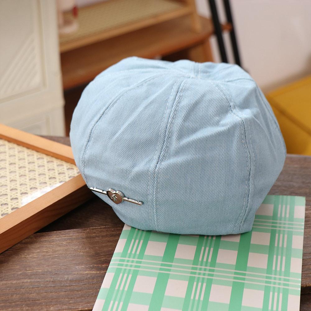 Y2K Cowboy Beret Cap Korean Style Painter Hat Retro Love Heart Beret Outdoor