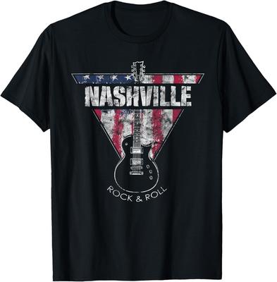 Nashville Souvenir Vintage American Flag Guitar Player T-Shirt Unisex T-Shirt