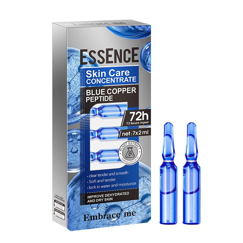 

Синя пептидна есенція Синій мідний пептид Антивікова Заспокійлива ампульна есенція 2 мл х 7