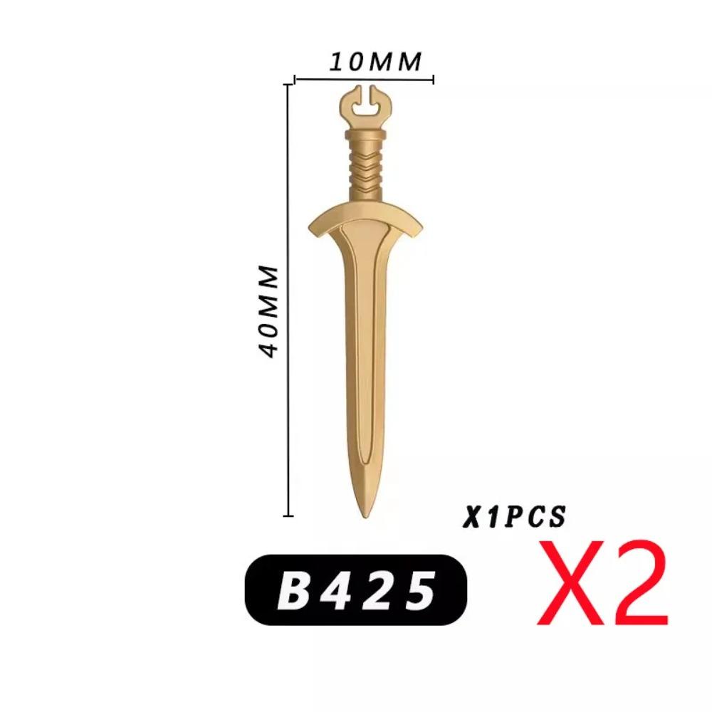 MOC Building Blocks Medieval Military Solider Figures Knights Weapons Accessories Helmet Sword Spear Bow Axe Mini Bricks Toys