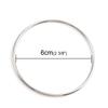 Fashion Stainless Steel Bangles Bracelets Gold Color Round Circle Bracelet For Women Party Jewelry 22cm - 18.5cm Long,1 PC