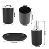 4 Piece Bathroom Dispenser Set, Multifunctional Lotion Dispenser, Wash Cup, Toothbrush Holder, Set, Electroplating Process, Compact Size, for Bathroom