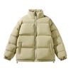 Autumn and winter new cotton-padded jacket men's solid color stand-up collar simple and loose warm cotton-padded jacket men's couple 