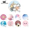DATA FROG Computer Mouse Pad Thicken Cartoon Keyboard Mousepad Comfortable Round Desk Pad Cute Mouse Pad Kawaii Desk Accessories