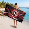 Pittsburgh Penguins Customized Name Text Beach Towel, Soft Absorbent Towel Beach Pool Travel Personal Gift