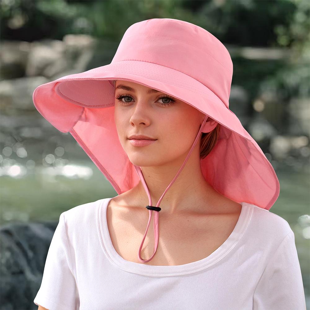 UV Protection Outdoor Bucket Hat Foldable Neck Flap Hat  for Hiking Fishing Travel