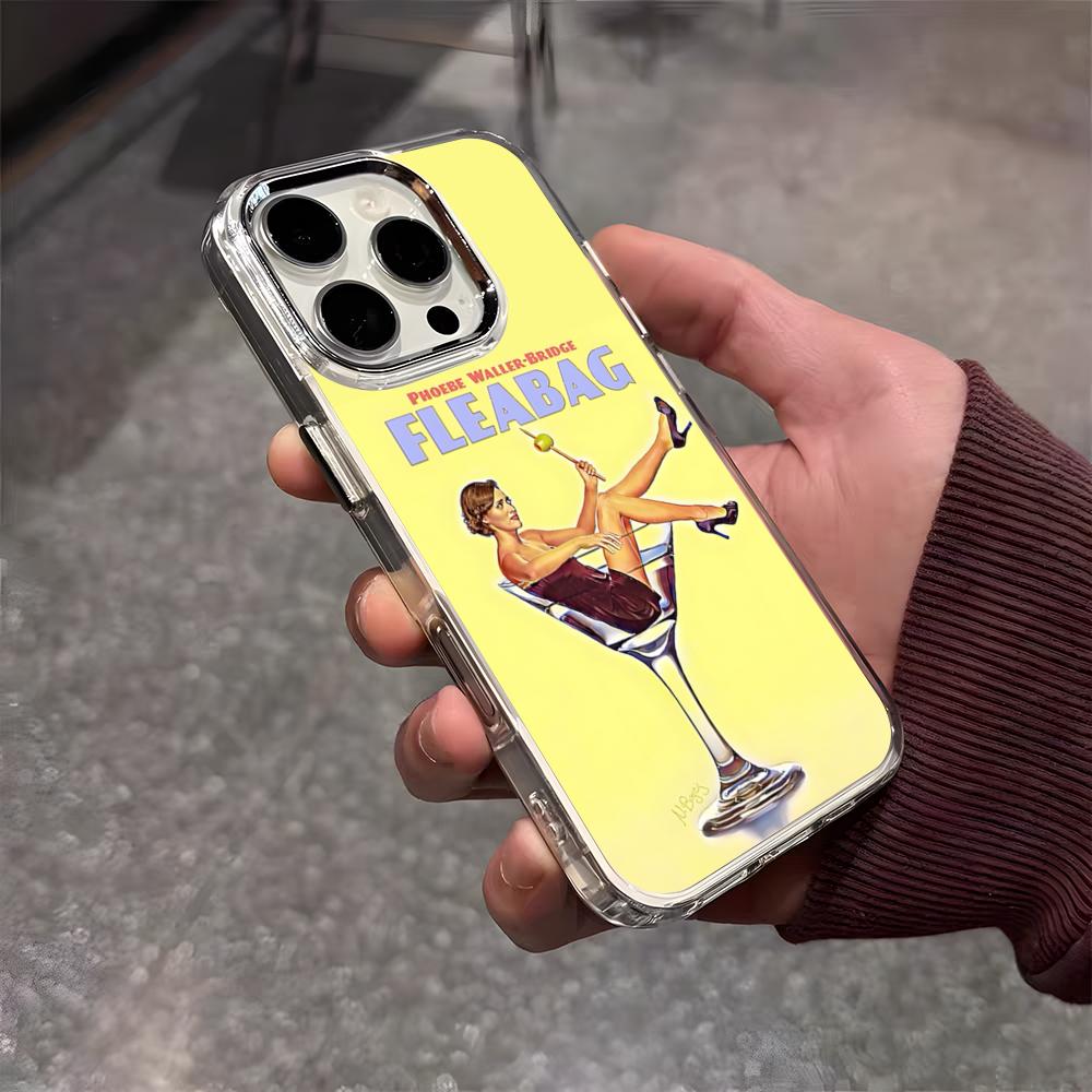Funda para Teléfono TV F-Fleabag Para IPhone 17 Air 16 E 15 14 13 12 11 Plus Pro Max Transparente Galvanizado Funda Blanda