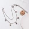 Double Layer Love Heart Metal Jeans Trousers Chain Men Women Punk Style Key Chain Pentagram Pendant Wallet Keychain Hip-hop Gift