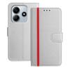 For Xiaomi Redmi Note 14 4G (164.84x78.15x8.16mm) Phone Cases Wallet Stand Color Splicing Leather Cover with Magnetic Clasp