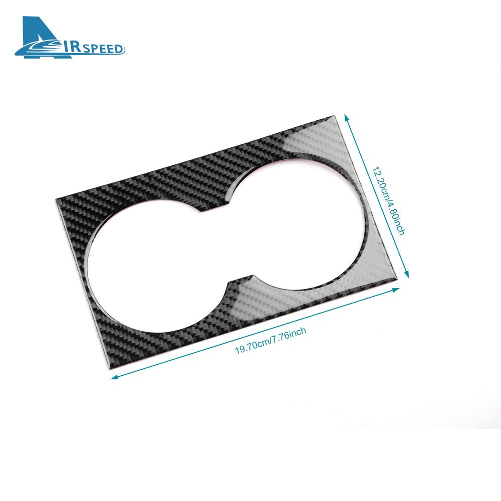 Luxury Real Soft Carbon Fiber Car Water Cup Holder Panel Cover for Tesla Model 3 Highland 2024 ABS Interior Trim Accessories