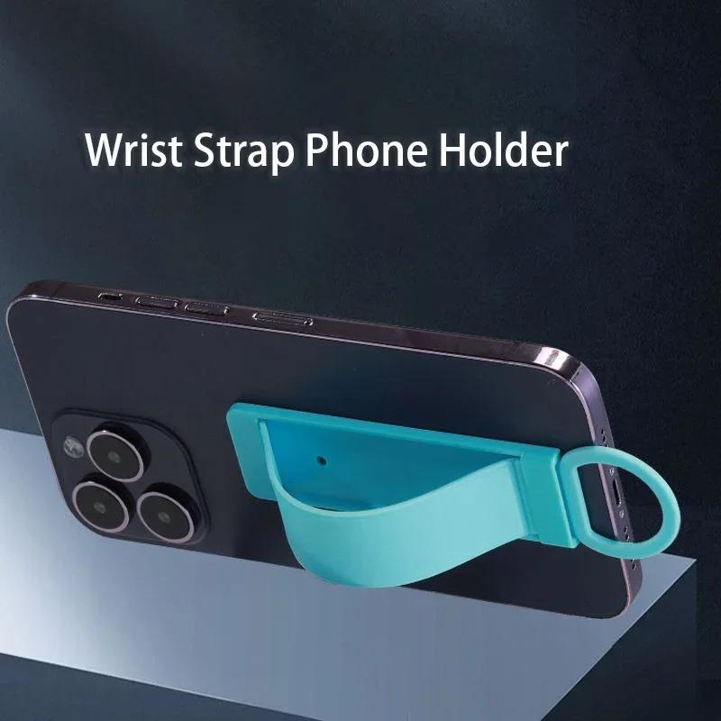 1pc Luxurious Universal Wrist Band Cell Phone Bracket Portable Finger Grip Mobile Phone Holder Sticked Socket Stand Strap