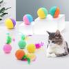 Multicolor Foam Badminton Cat Toys - Natural Latex, Bite-Resistant, Soft, Comfortable