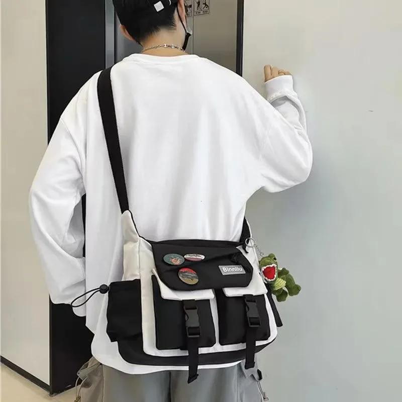 Men Crossbody Bags for Women Messenger Bag Book Bags Youth Canvas Handbags Shoulder Bag
