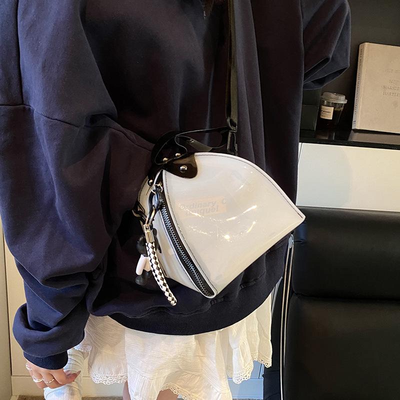 Jelly Bag Women 2025 New Korean Version of Fashion Niche Shoulder Bag Internet Celebrity Portable Messenger Transparent Small Square Bag Women