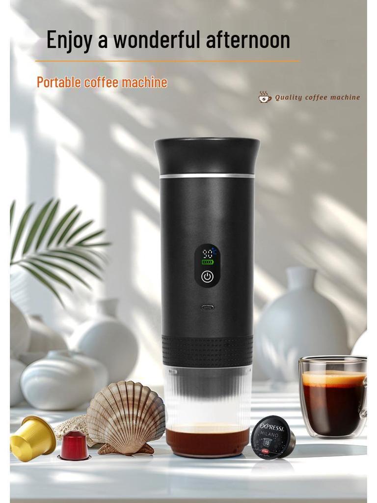Wireless Portable Electric Espresso Maker with Pump Pressure and Moka Style