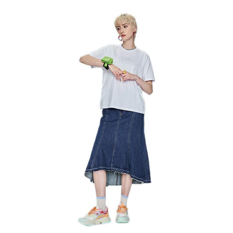 Lee SS23 Logo Print T-Shirt Women Tops White LWT0051923RT00FK14000