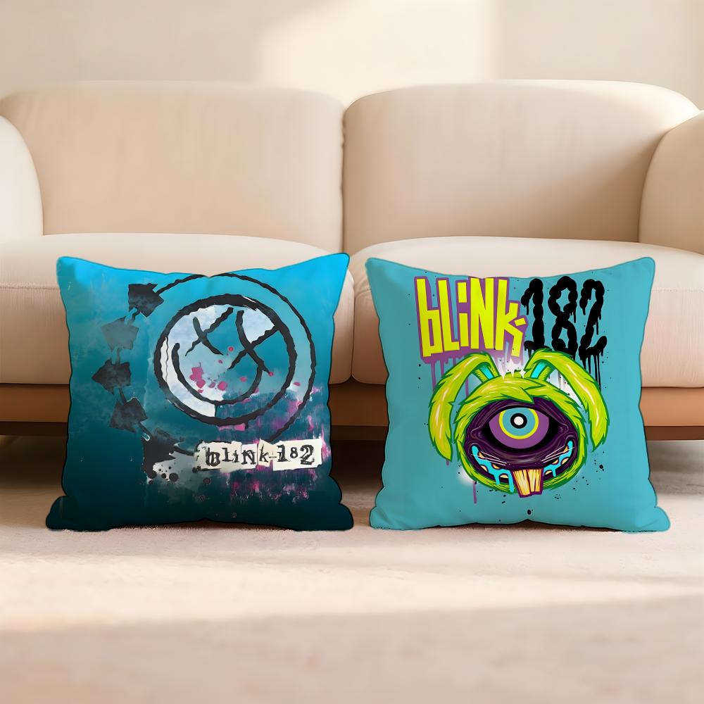 B-Blink-182 band Cushion Cover Home & Car Multi-Scene Pillow Cover - Reversible, Soft & Durable for Daily Use