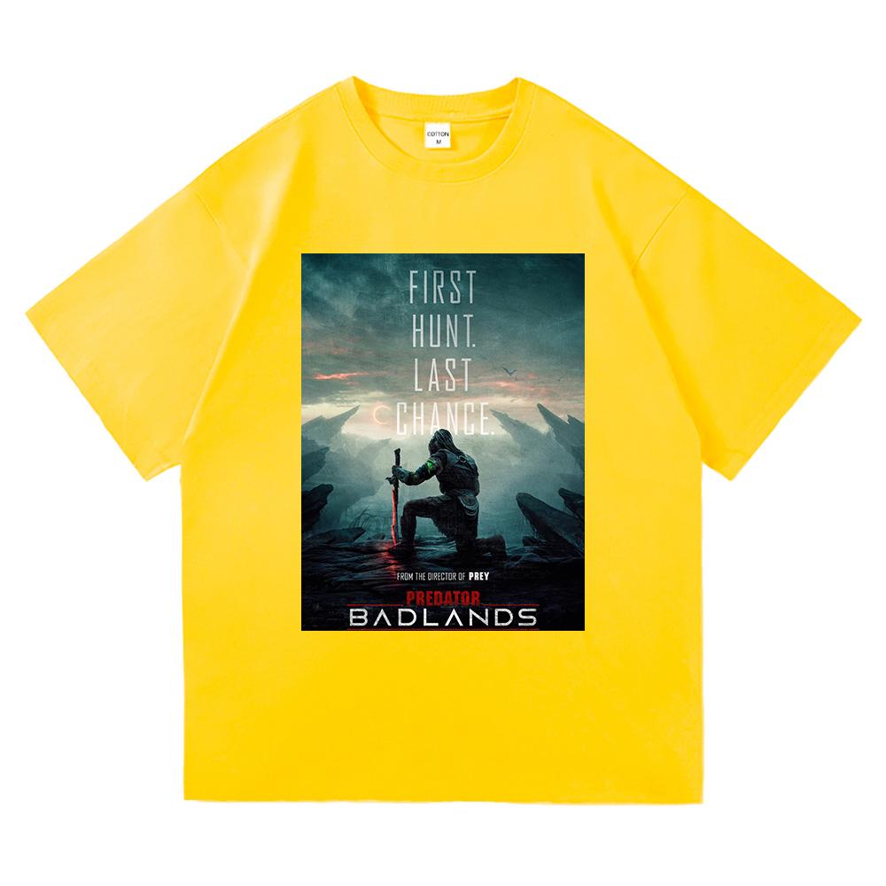Predator Badlands T Shirt 2025 Fashion Movie Men/women Clothing Vintage Harajuku High Quality Clothes Cotton Tshirts