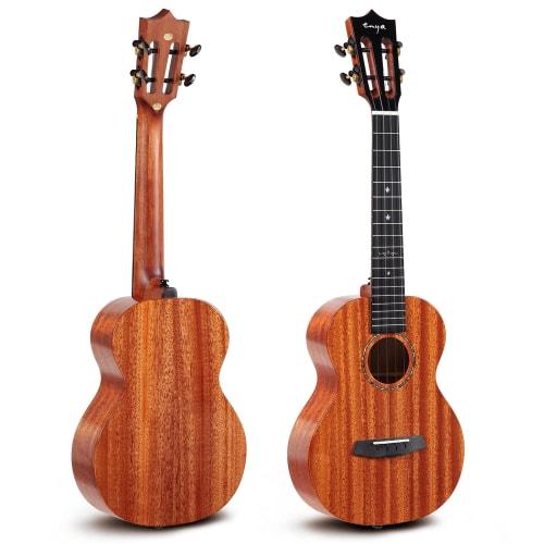 Enya EUC-MAD Concert Size Ukulele, All Solid Mahogany, for Beginners and Advanced Players, Fluorocarbon Strings, Waterproof Cotton Case, Ships After I