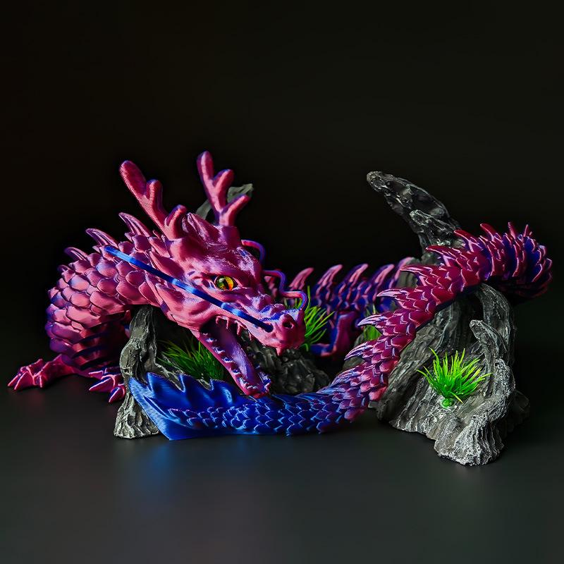 3D Printed Movable Chinese Dragon Toy Ornament - Large, Creative, Hot Seller