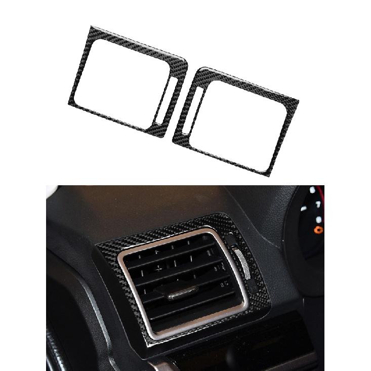 Car Carbon Fiber Central Console A/C Switch Panel Rear Dashboard Side Air Vent Outlet Cov For Subaru Forester 2013-2018