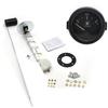 2" 52mm Fuel Level Gauge Car Meter with Fuel Float Sensor White LED Light Black Rim Automotive Gauges 12V