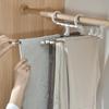 1 Pcs 5 In 1 Magic Trouser Rack Hangers Stainless Steel Folding Pant Rack Tie Hanger Shelves Closet Organizer Wardrobe Storage