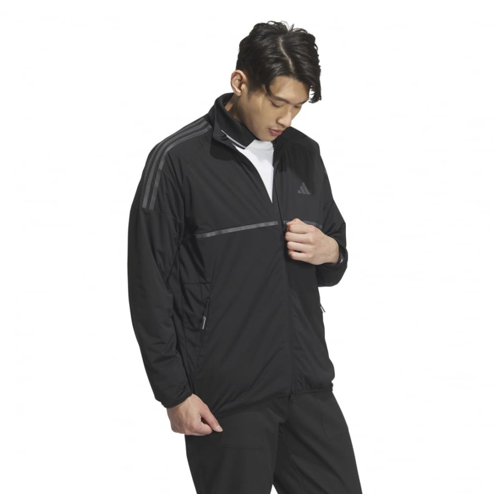 Golf Jacket Three Stripes Full Zip Wind White [Adidas Golf] WIND.RDY Men's