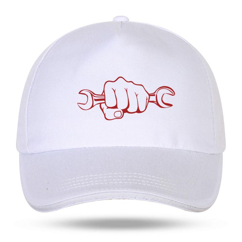 New Unisex Women Fashion Mechanic Holding A Wrench Funny Baseball Caps for Hip Hop Cotton Trucker Cap Bone Dad Hats