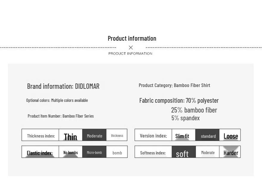 Men's Long Sleeve Non-Iron Bamboo Fiber Formal Shirt with Embroidered Logo