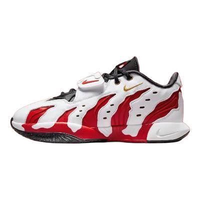 LeBron 21 Prime 96 EP Rosso Fuoco Sneakers da Uomo Bianco Oro Metallizzato HV1222-100