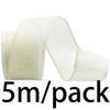 (5 meters/pack) 40mm color linen fabric iron wire edge ribbon gift box packaging ribbon festival decoration handmade DIY