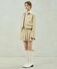Arikim Molly Leather Crop Jacket/Beige