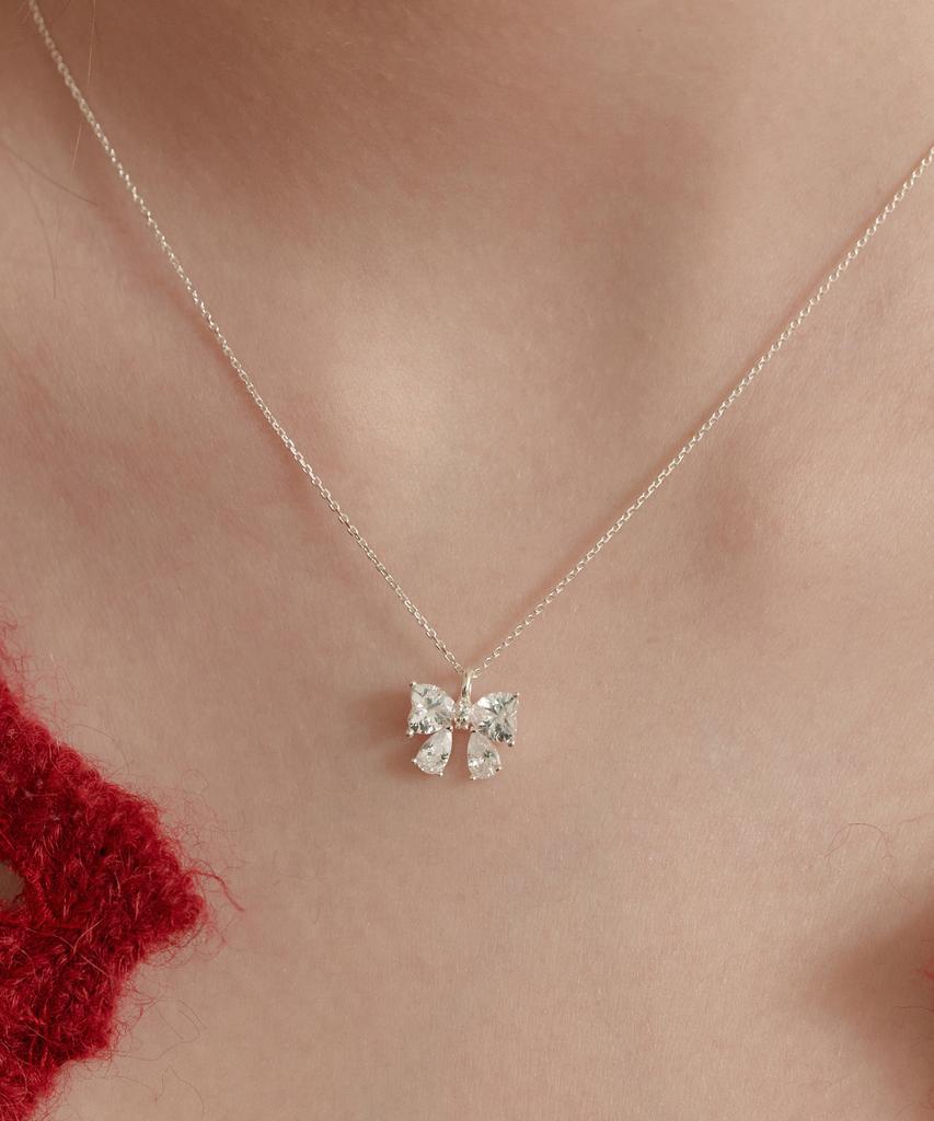Tatiana (Silver 925) Twinkle Butterfly Ribbon Necklace Nz2180