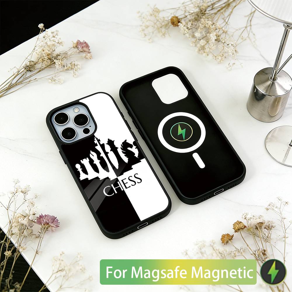 

Competitive Chess Game Phone Case For iPhone17,16,15,14,13,12,11 Plus,Pro Magnetic For Magsafe Wireless Charging iPhone14Pro