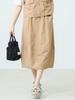 B:MING by BEAMS Water-Repellent Cocoon Skirt, Women's, Beige, Size M