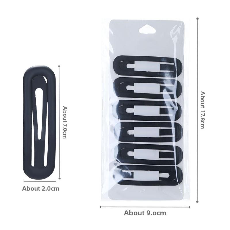 Color Levels Clip Oval Rubber Paint Broken Hairpin Frosted Texture Bb Clip Clip Hairpin Hair Accessories