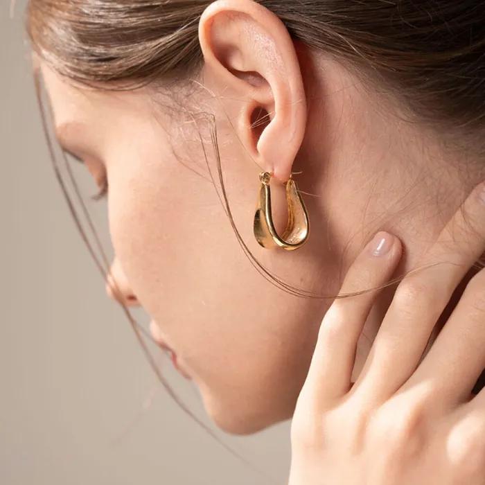 Jaynui Artistic Earrings 14k Gold Plated