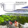 Acrylic Aquatic Plant Cup Aquarium Fish Tank Glass Plant Pot with Suction Holder Feeding Container Stand for Aquarium Lanscape