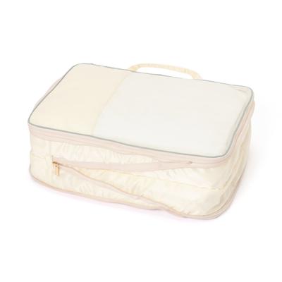 Franc Franc Japan Bi CoLor Satin Compression Organizer Mint Ivory L