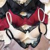 French Thin Cup Lingerie Set Sexy Lace Push Up Bra Fashion Women Silk Fabric Underwear High Quality Intimates Bras and Panties