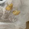 European Retro Ginkgo Leaf Stud Earrings: High-End, Fan-Shaped, Versatile, Exquisite Ear Jewelry