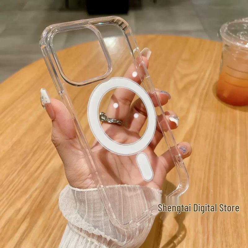 iPhone 17 Pro Max Clear Magnetic Case with Precision Cut and Full Coverage for Photography