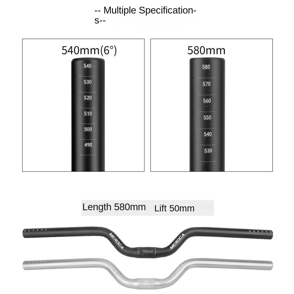 MEROCA Řídítka na kolo rovná/vlaštovčí slitina hliníku cyklistická zvýšená řídítka 25,4X540/580mm díly na kolo pro horská kola