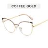 European American Style Frame Glasses Cat Eye Shape Anti Blue Light Glasses Fashion Trendy Decorative Glass
