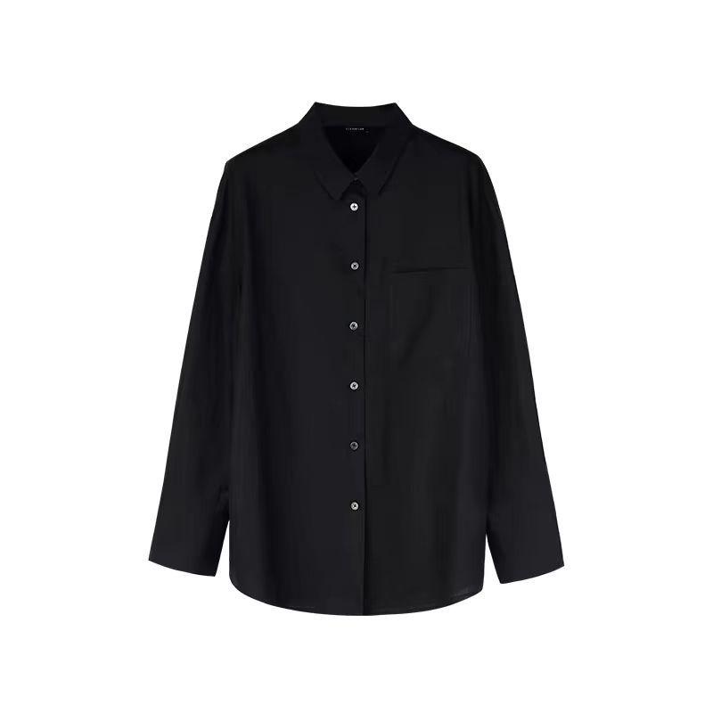 

High-Density 50 Momme Ultra-Fine Hemp Women s Shirt - 2026 Spring/Summer Casual Collection X-Large чорний