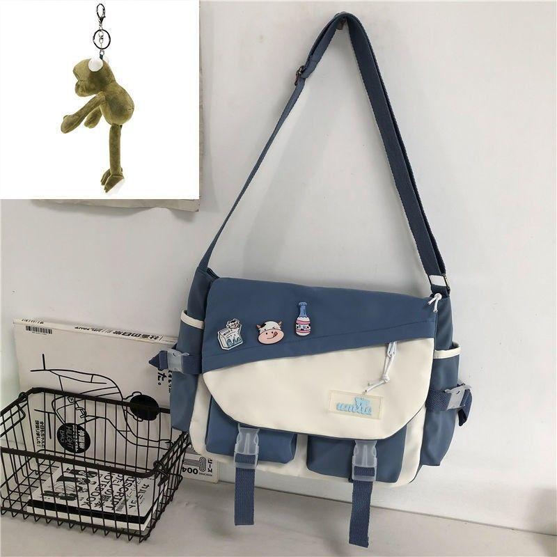 Torebki nylonowe torba na ramię o dużej pojemności torby Crossbody dla nastolatek dziewczyny mężczyźni torba Harajuku torby szkolne dla uczniów Sac