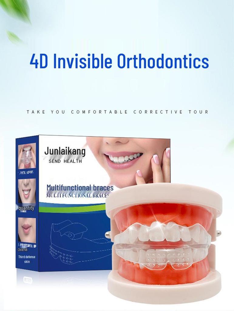 Set de Gouttières Transparentes Invisibles pour Adultes & Enfants – Solution Douce, Portable, d'Alignement Dentaire.